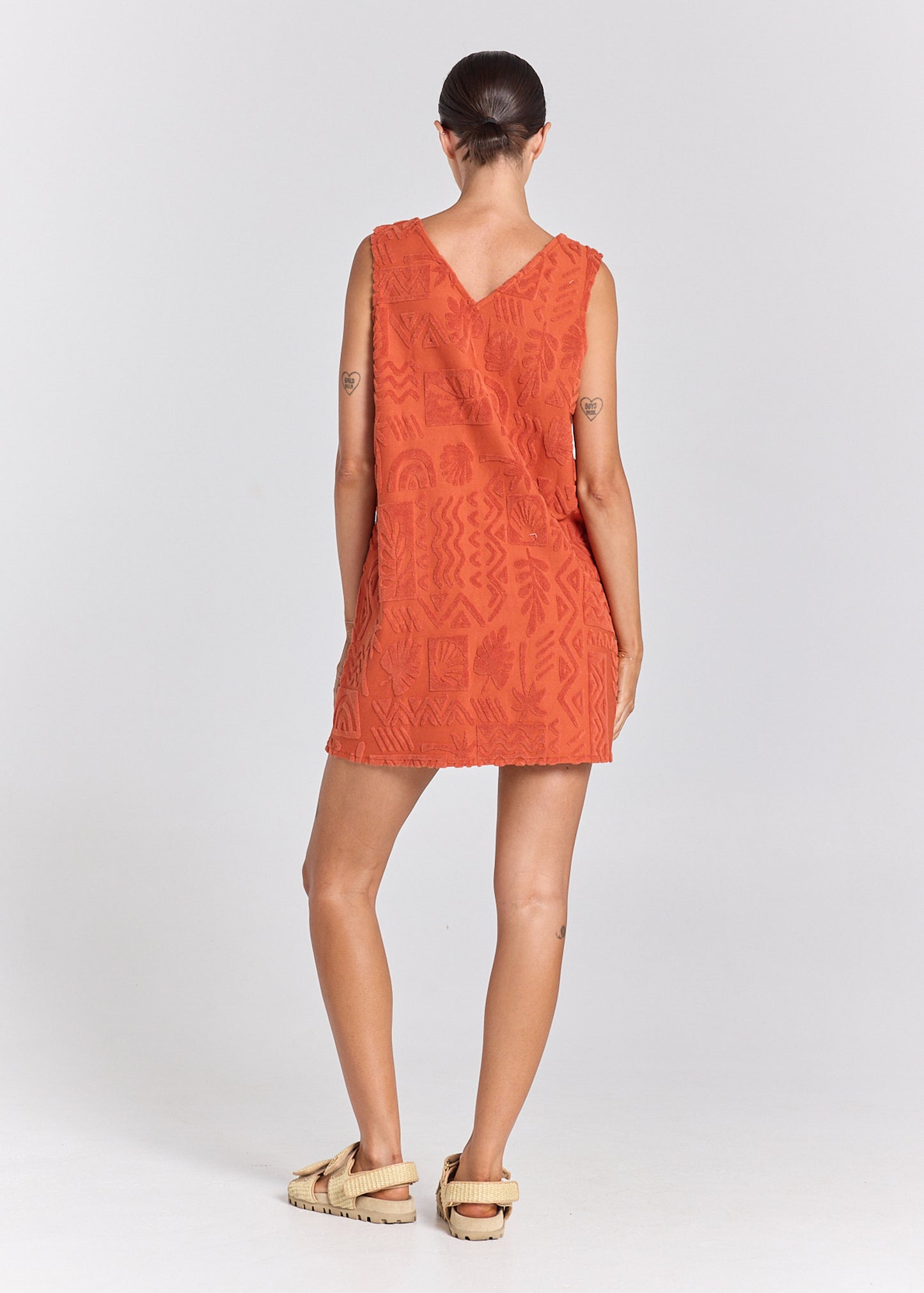 Mai Tai V Tunic Towelling Dress - Sienna