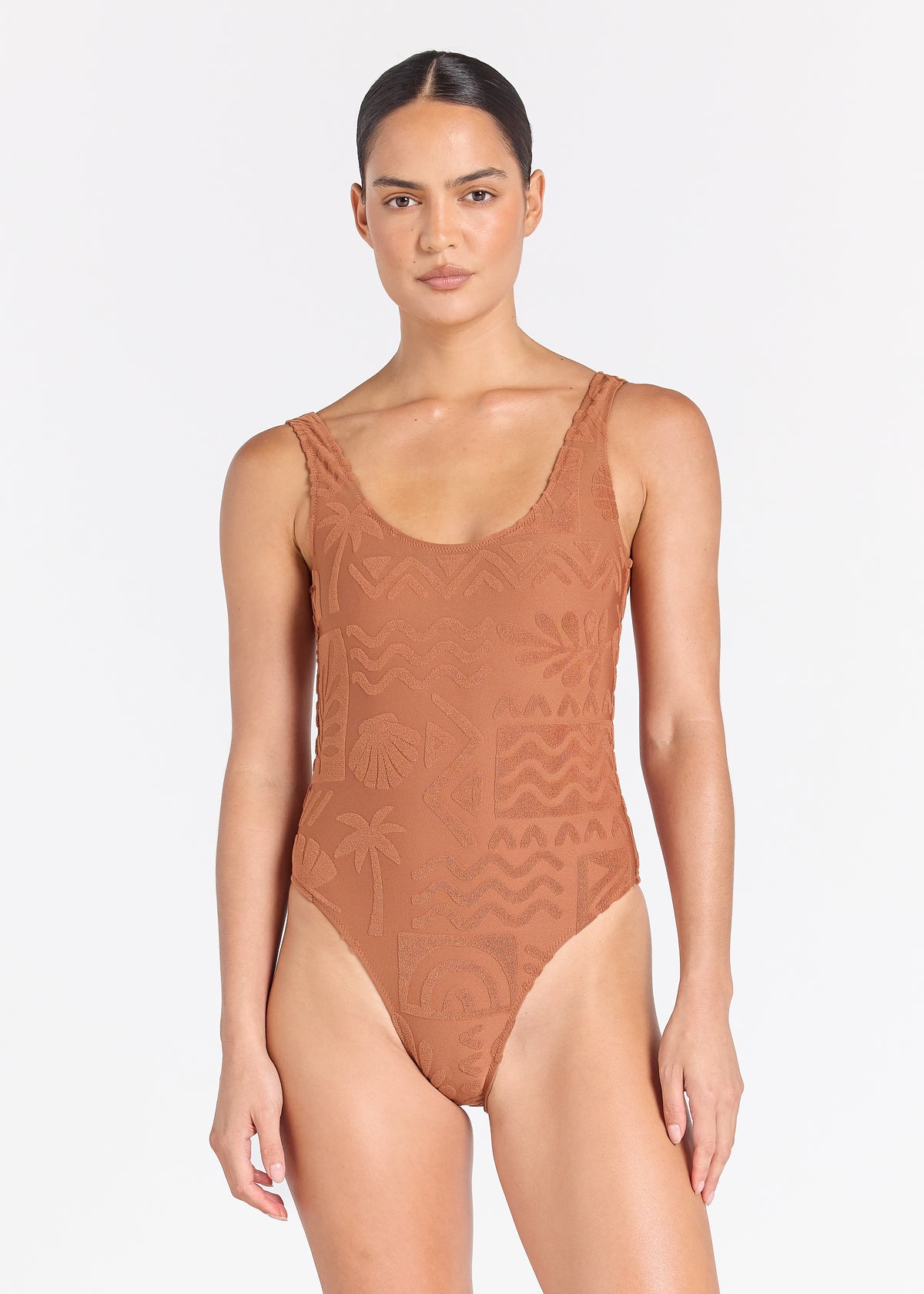 Mai Tai Kona One Piece Swimsuit - Cinnamon