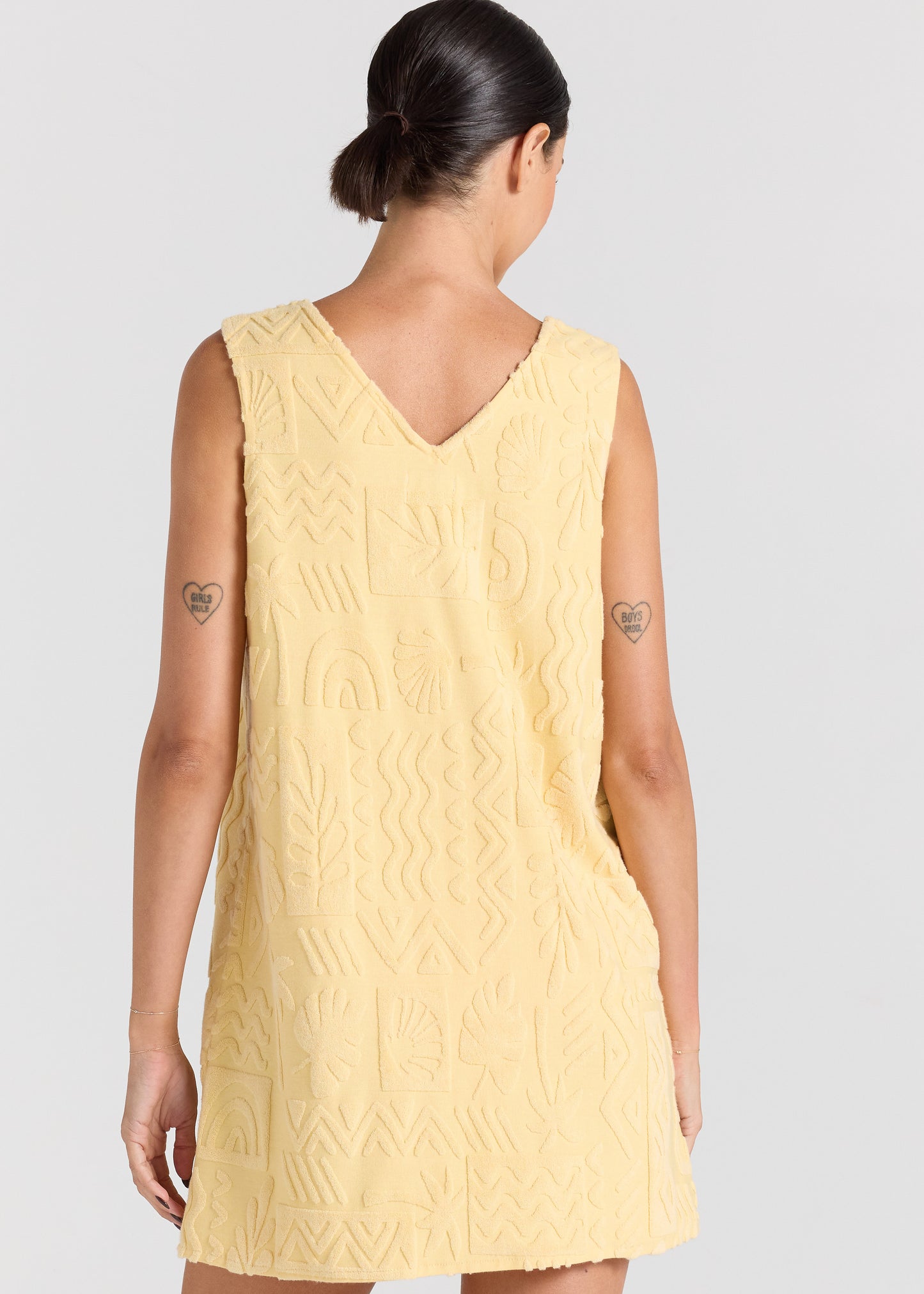 Mai Tai V Tunic Towelling Dress - Banana