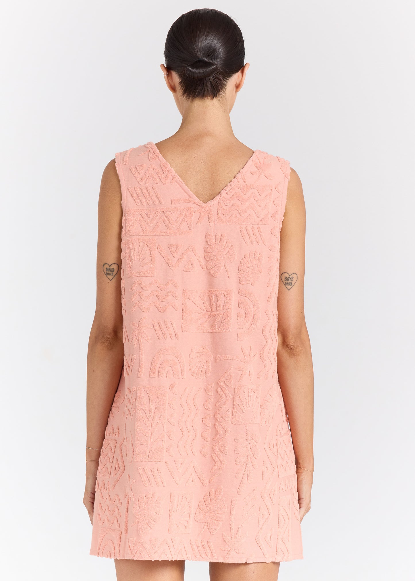 Mai Tai V Tunic Towelling Dress - Blush
