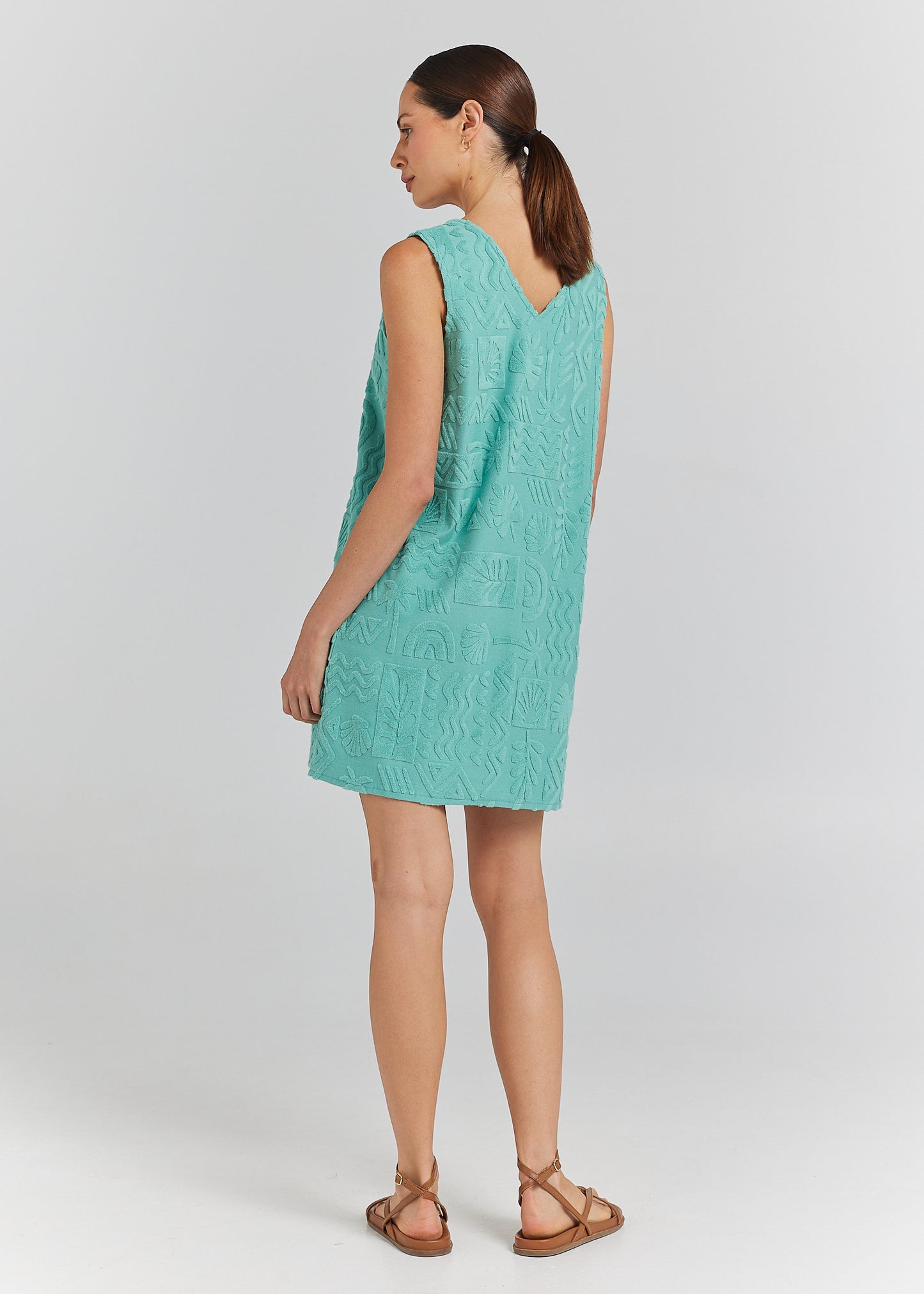 Mai Tai V Tunic Towelling Dress - Jade
