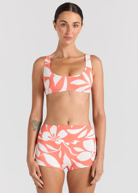 Mare Crop Bikini Top - Tangelo