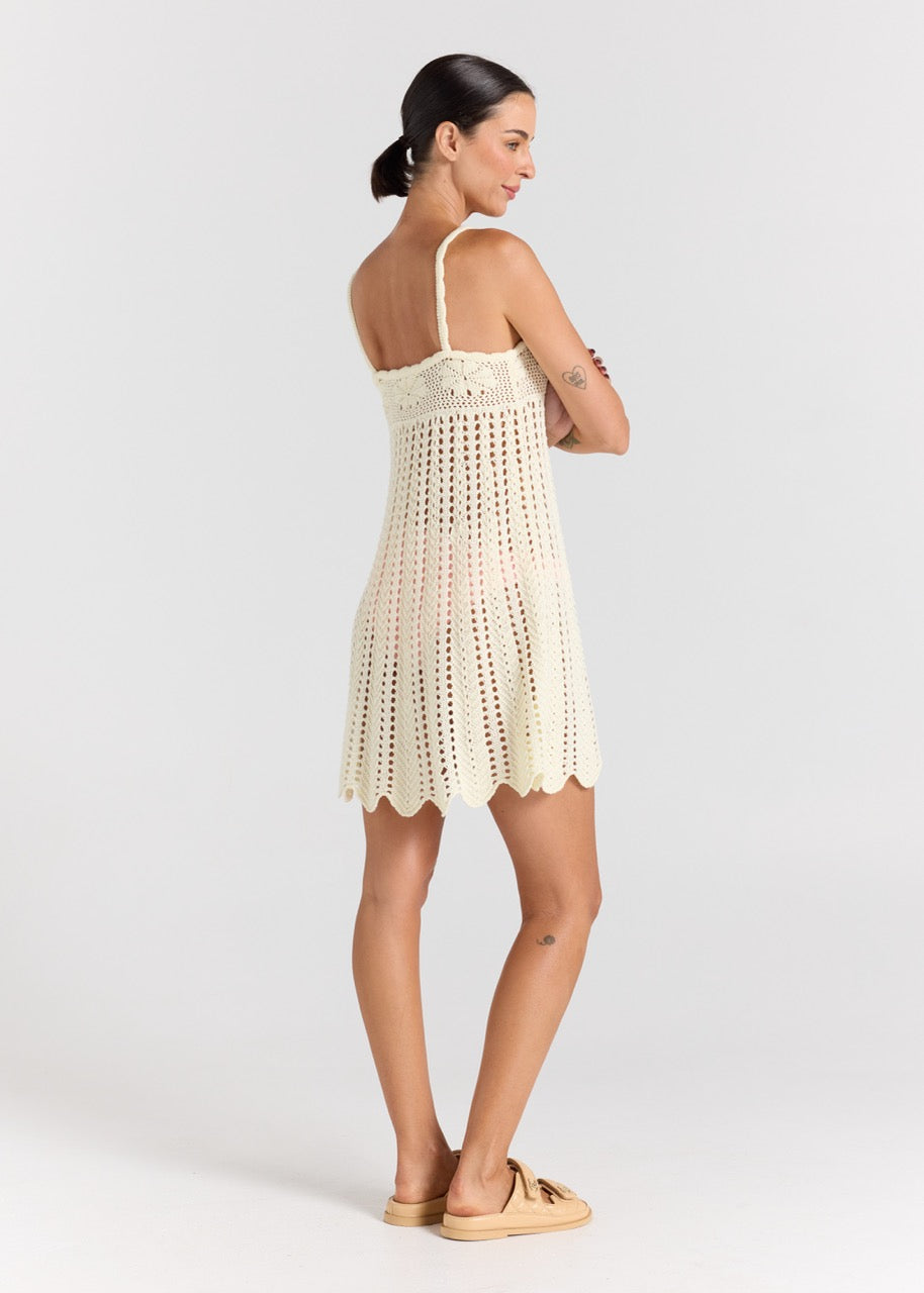 Maya Knit Singlet Crochet Knit Dress