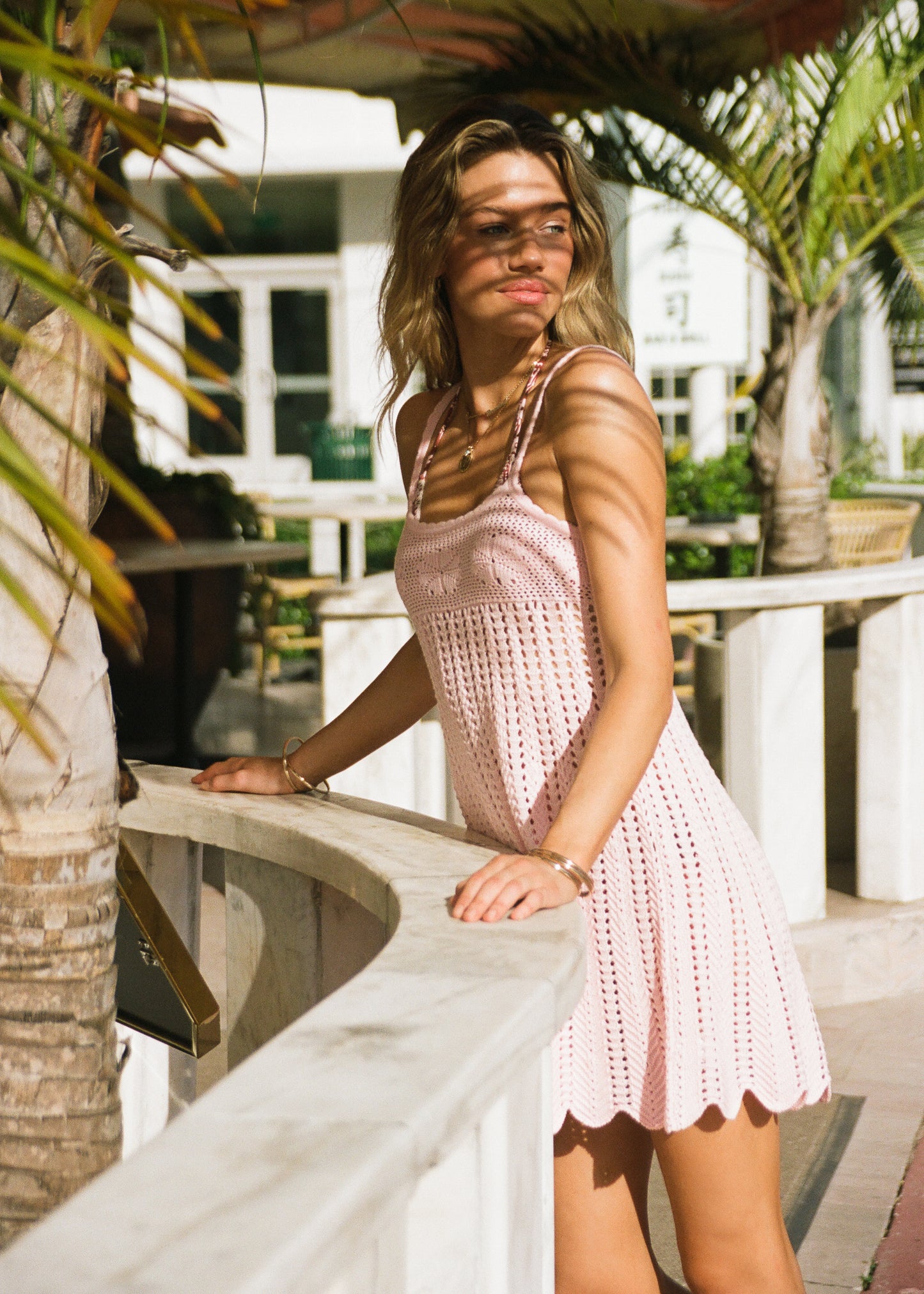 Maya Knit Sunfolk Dress - Pink