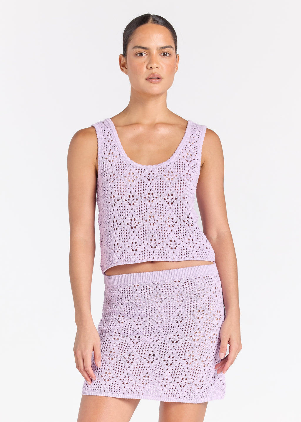 Messina Knit Bella Skirt - Lilac