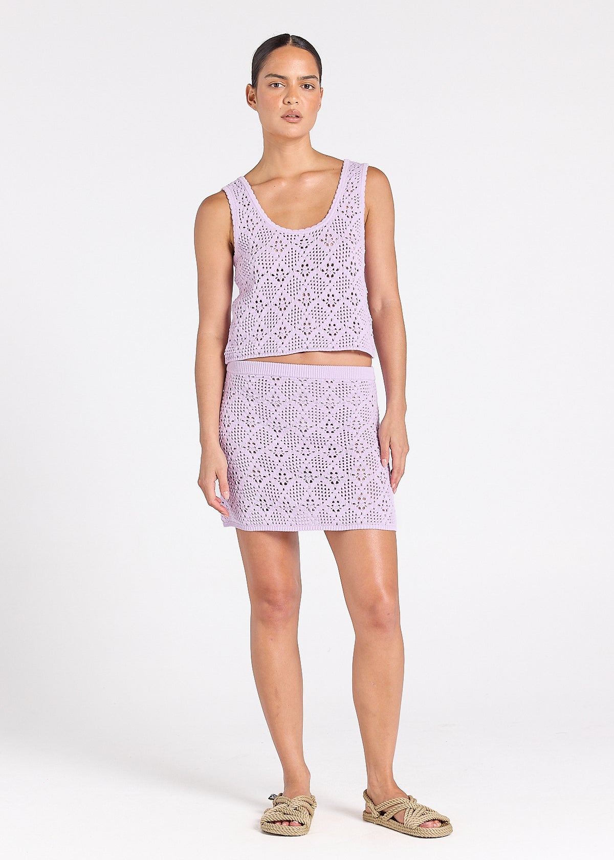 Messina Knit Bella Skirt - Lilac