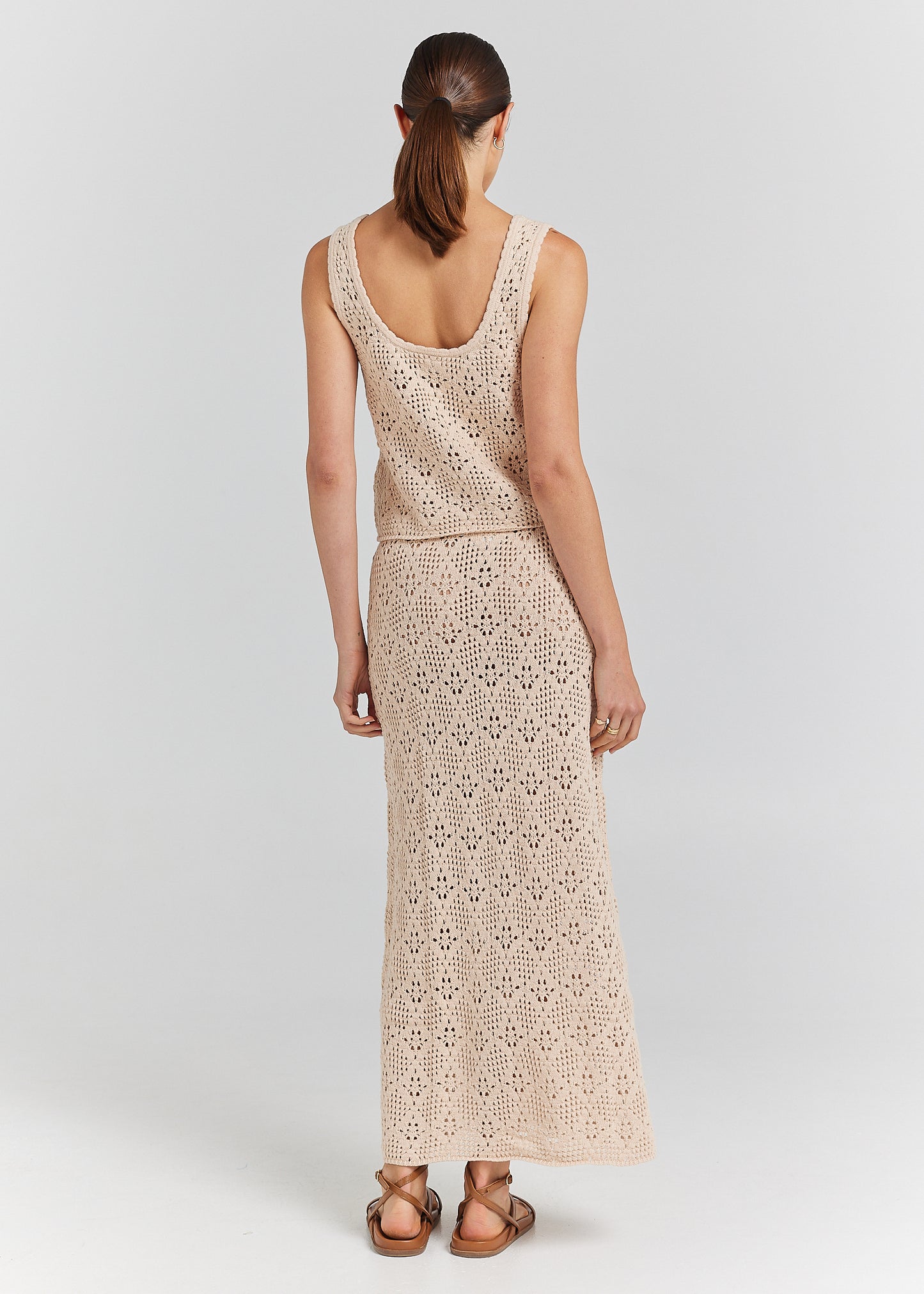 Messina Knit Maxi Skirt - Sand