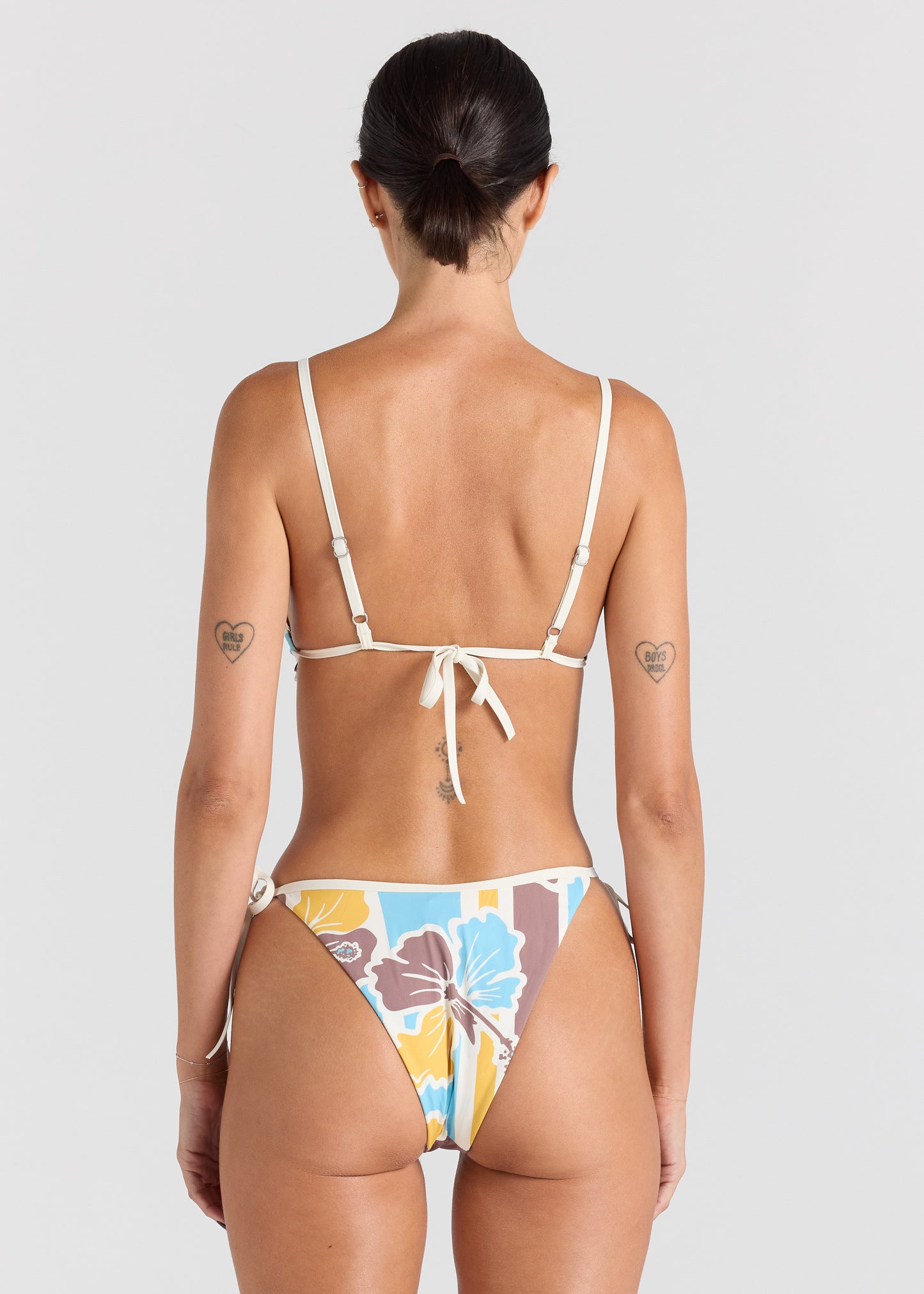 Northshore High String Tie Bikini Bottom -Hibiscus