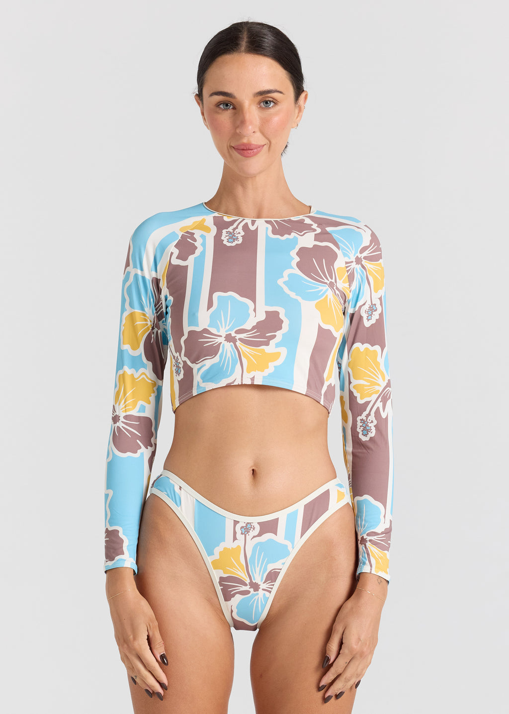 Northshore Long Sleeve Surf Top - Hibiscus