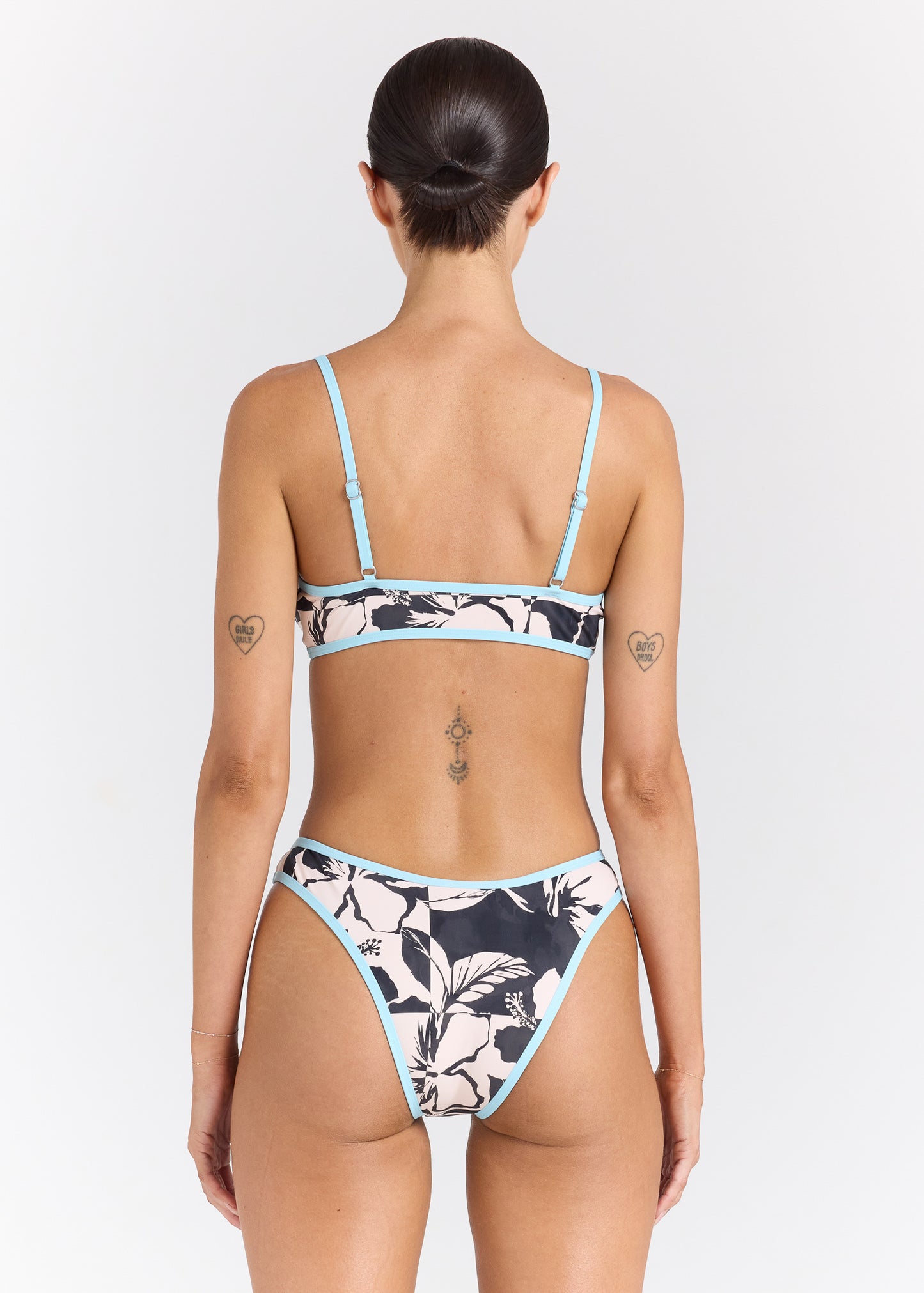 Oahu High Cut Cheeky Bikini Bottom - Black