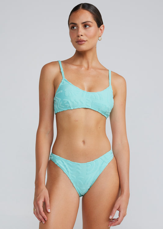 Mai Tai High Cut Curve Bottom - Aqua