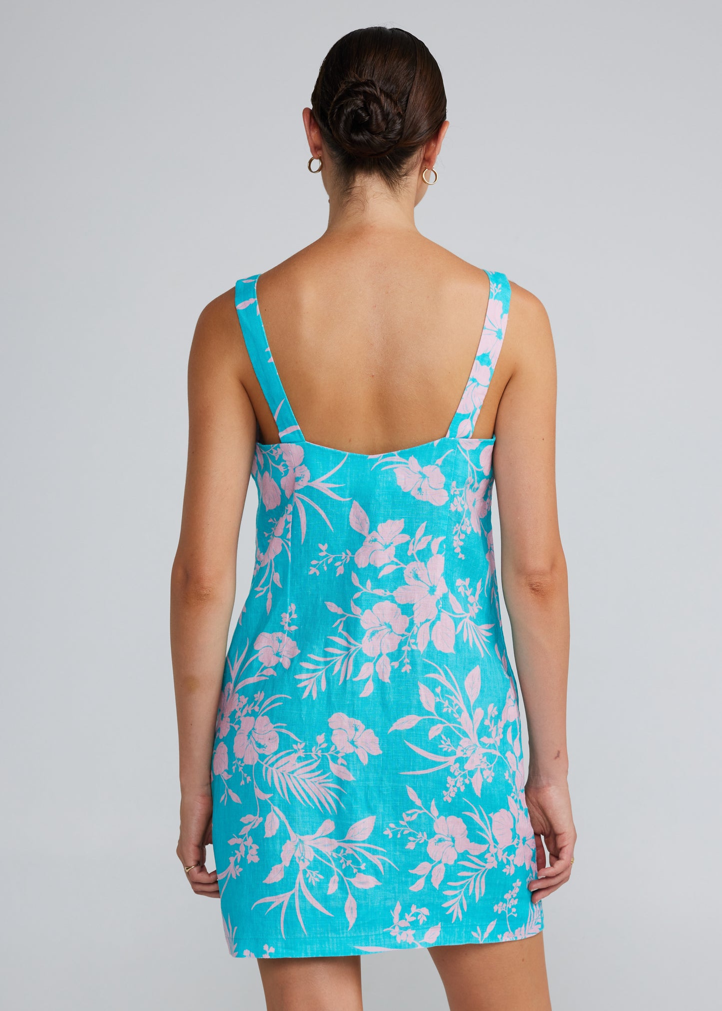 Aloha Slip Shift Dress - Aqua