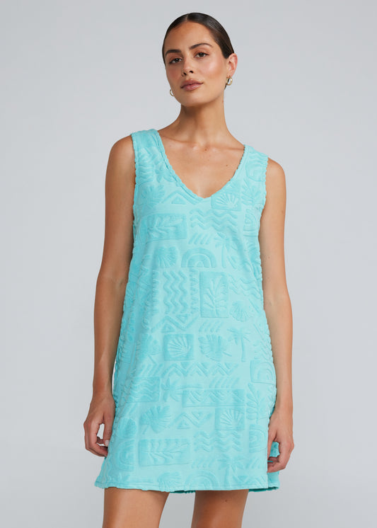 Mai Tai V Tunic Dress - Aqua