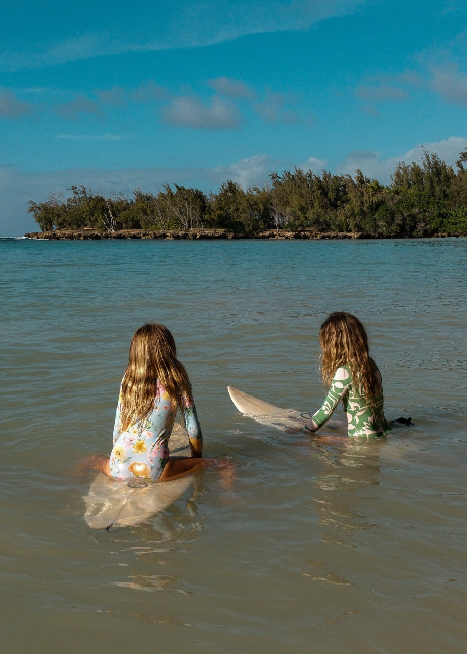 Girls Pacifica LS One Piece - Palm