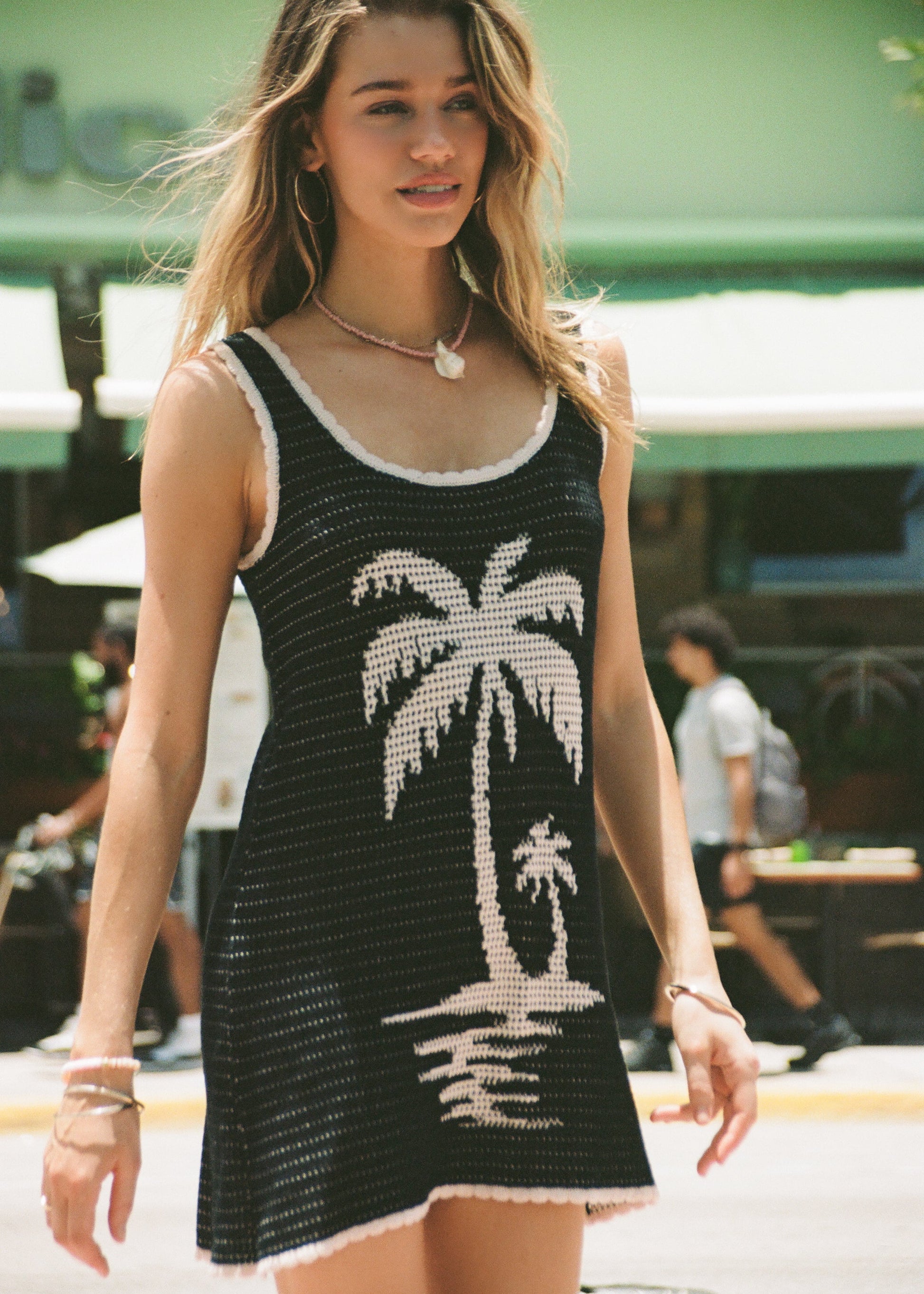 knit dress beach Palm U Crochet Prom Dresses In Monmouth calctemp 91cm(34 Color:Ivory+Red