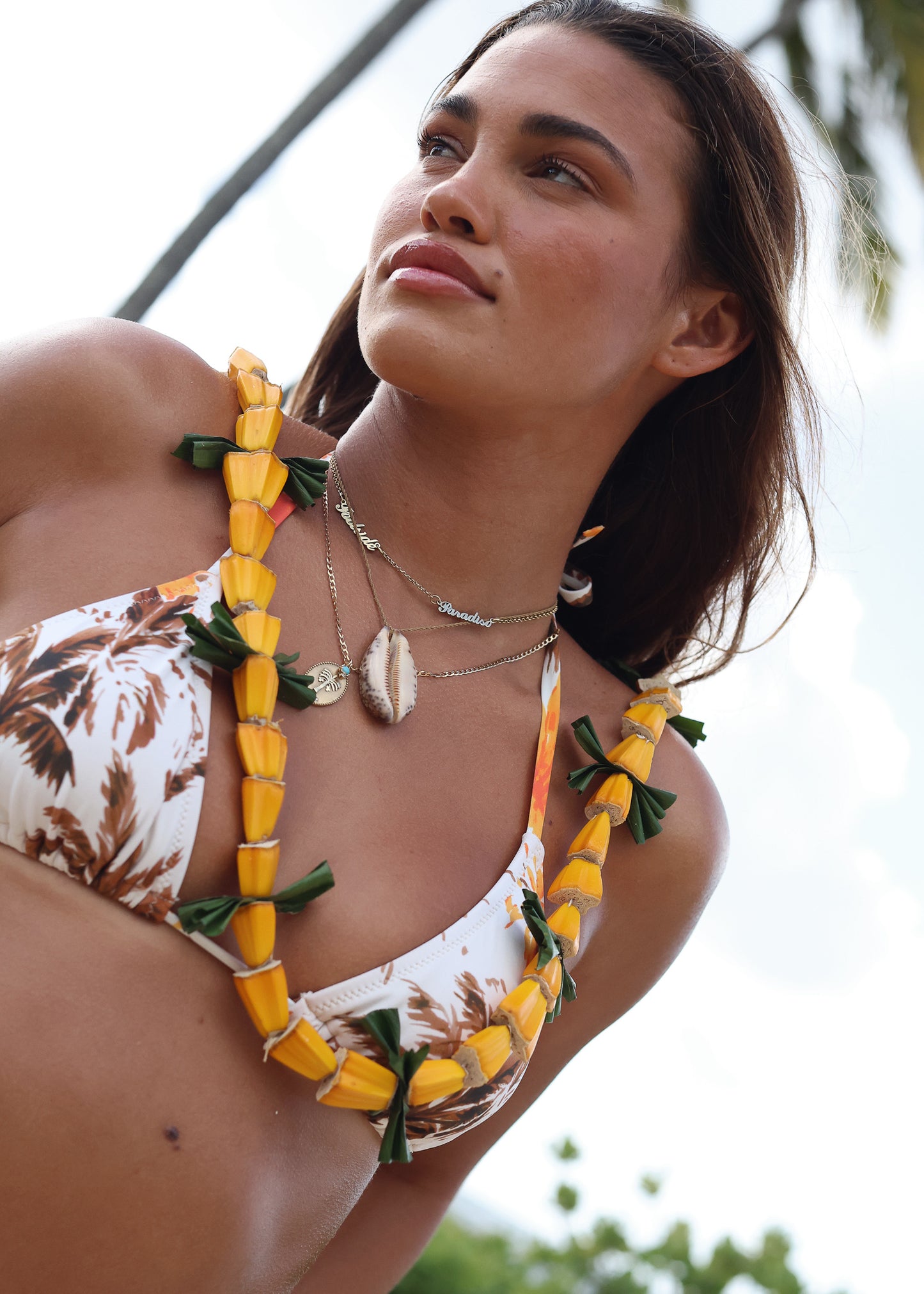 Palma String Tie Bikini Top - Sunset