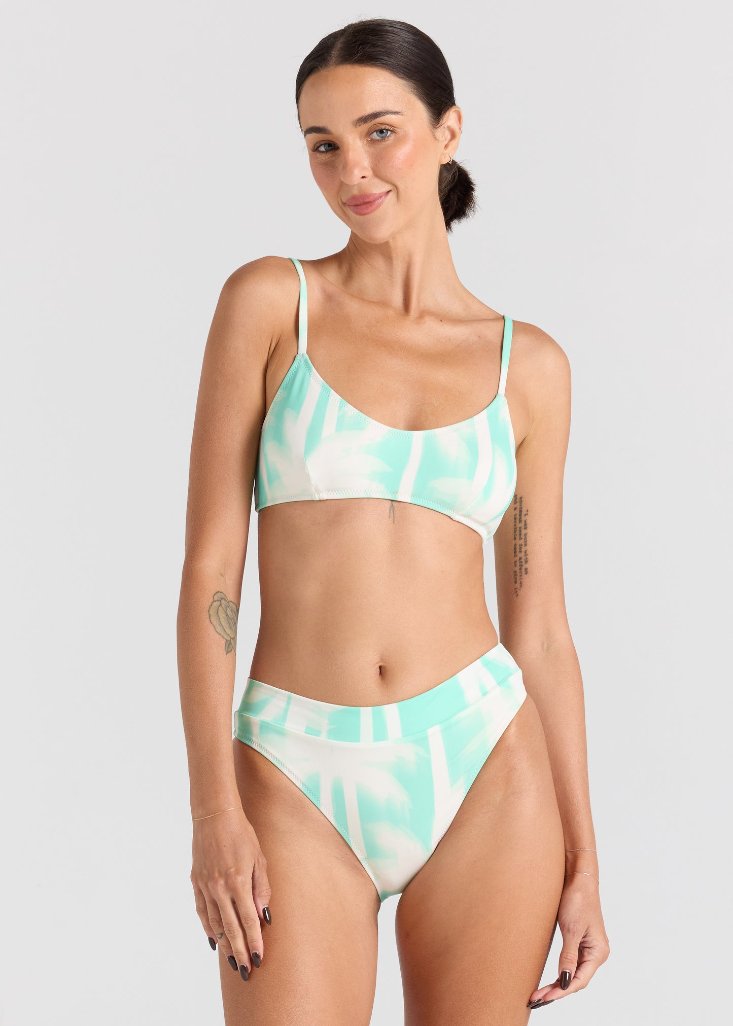 Palms Scoop Bralette Bikini Top - Mint