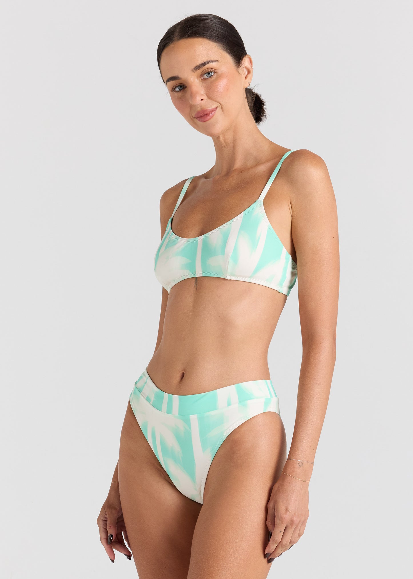 Palms Scoop Bralette Bikini Top - Mint