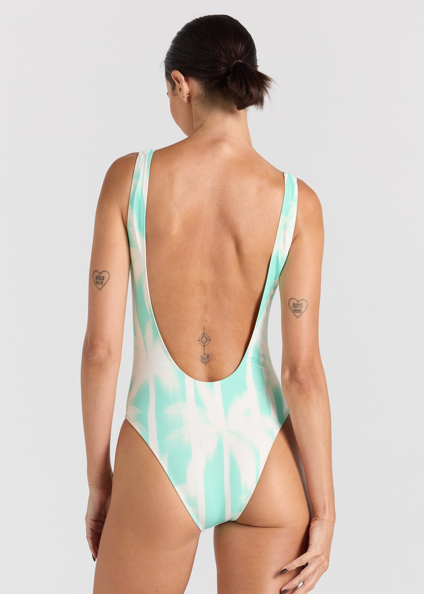 Palms Scoop One Piece Swimsuit - Mint