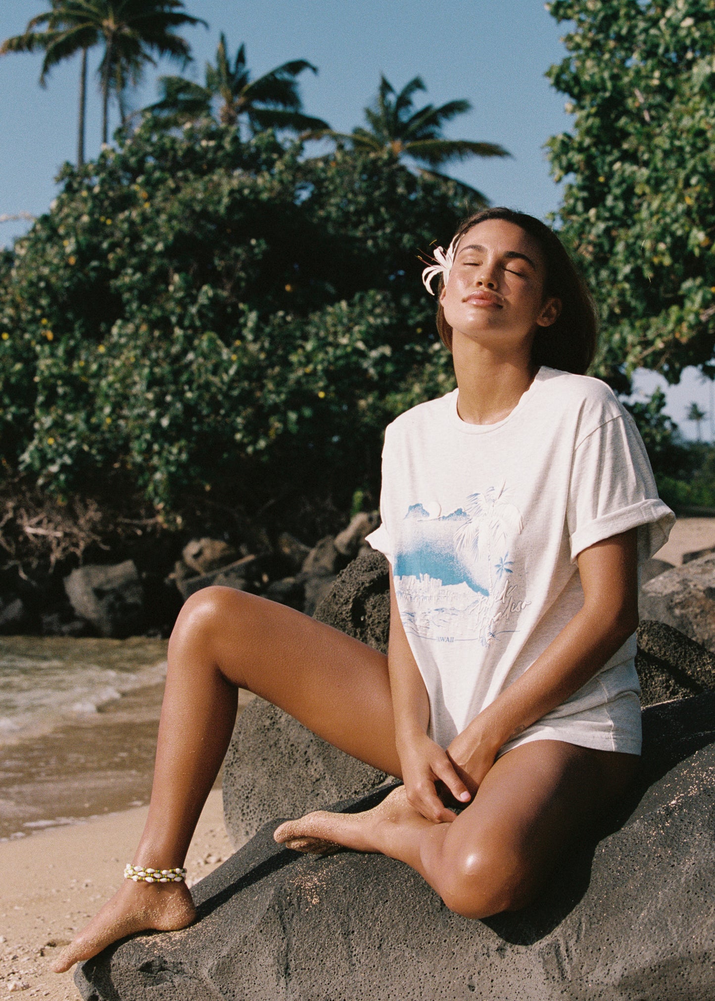 Paradise Tee - Silver Marle