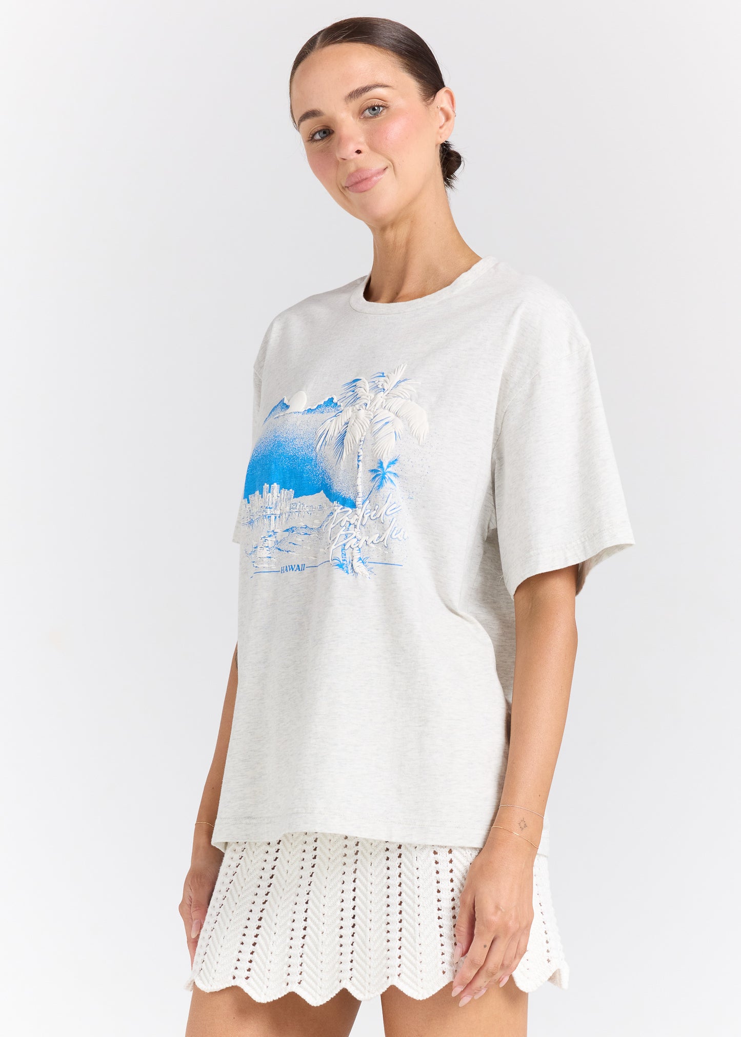 Paradise Tee - Silver Marle