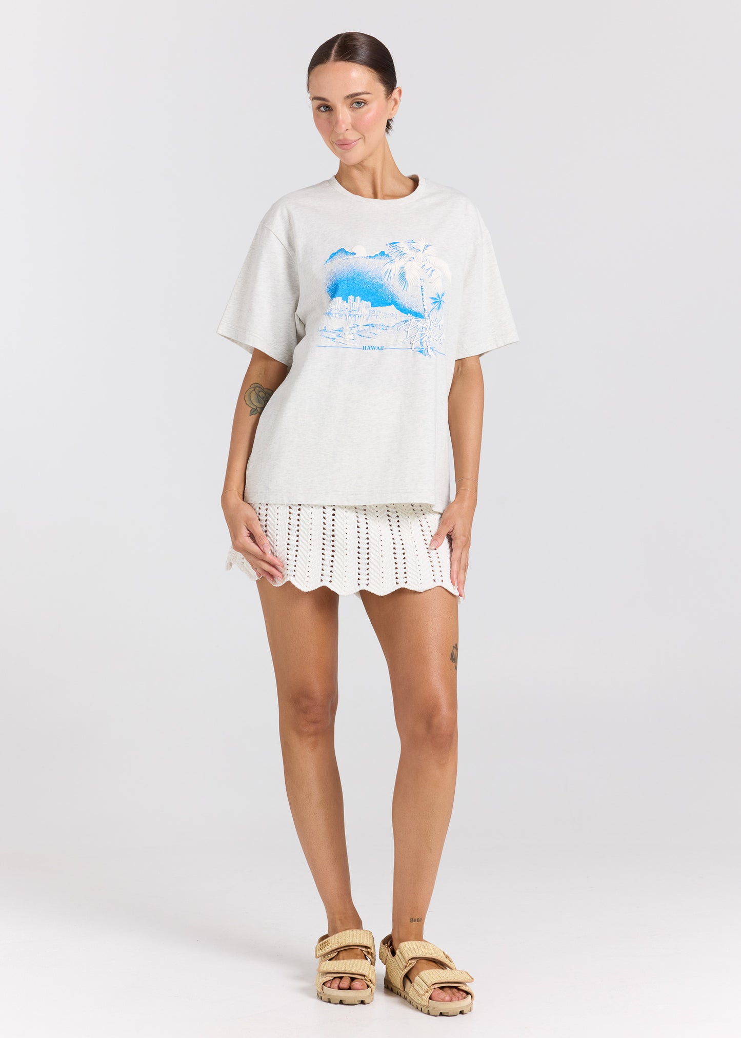 Paradise Tee - Silver Marle
