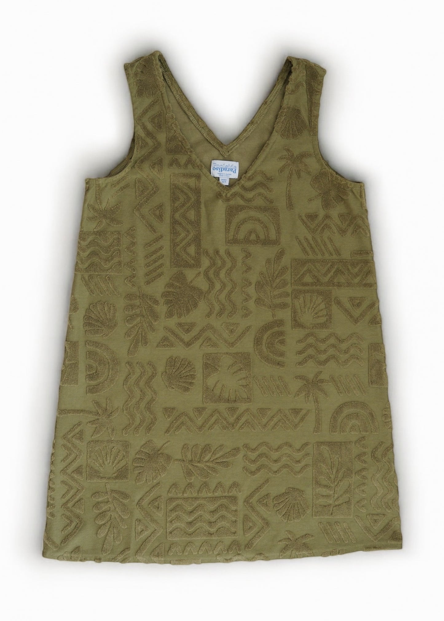 Mai Tai V Tunic Towelling Dress - Moss