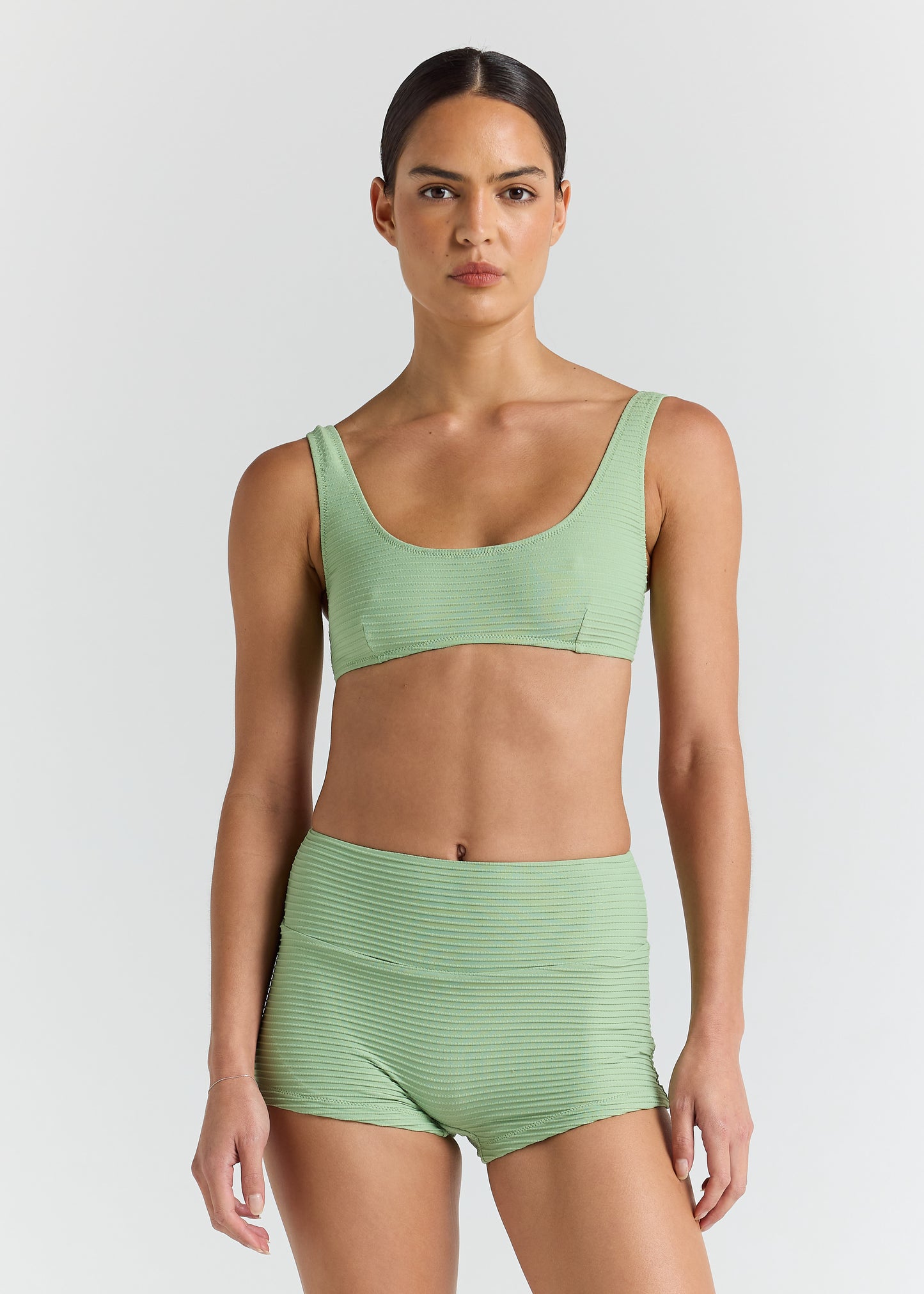 Poolside Shorty Bikini Bottom - Palm