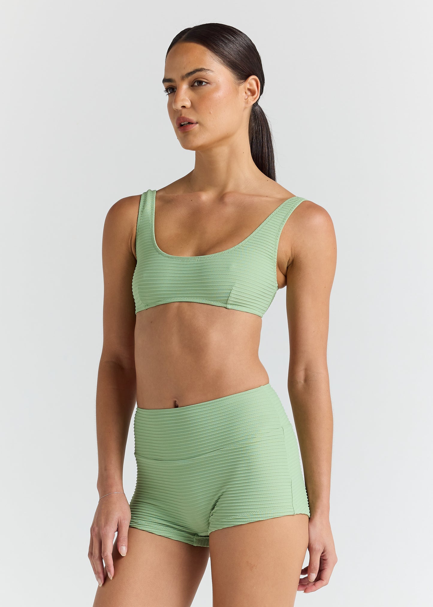 Poolside Shorty Bikini Bottom - Palm