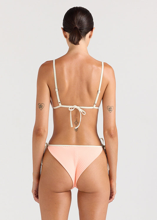 Poolside Skimpy String Tie Bikini Bottom - Mimosa
