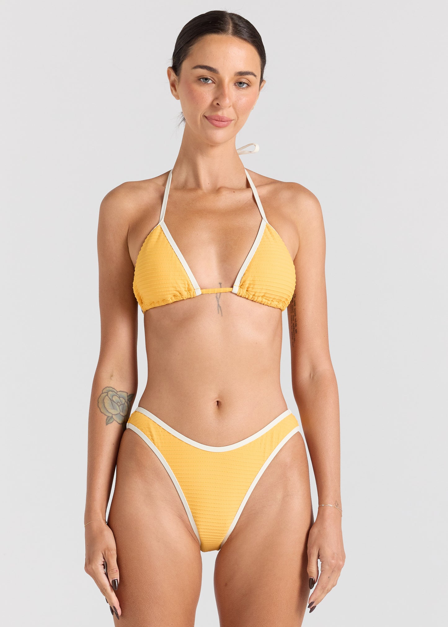 Poolside High Cut Cheeky Bikini Bottom - Sunshine
