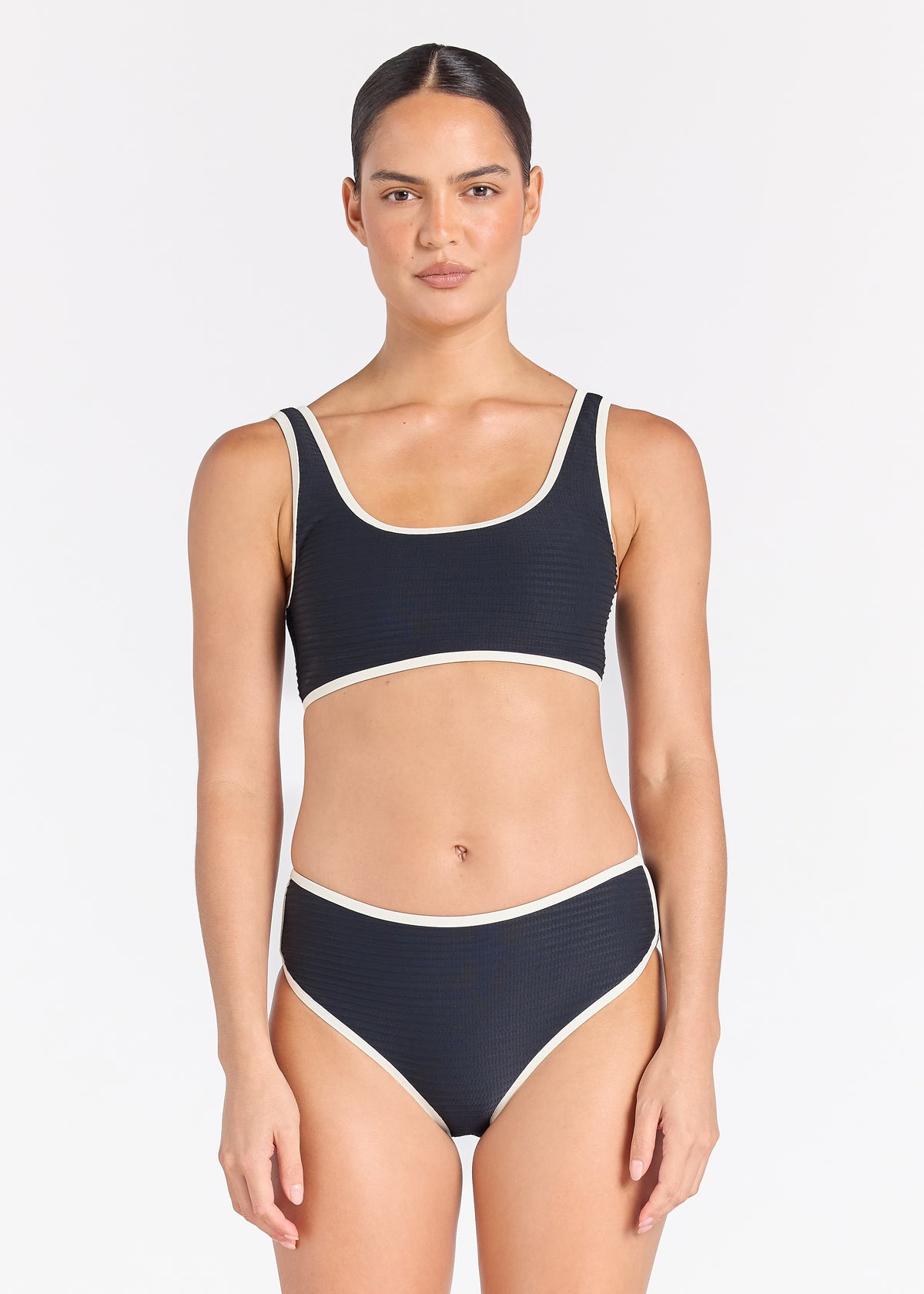 Poolside Surf Bikini Top - Black