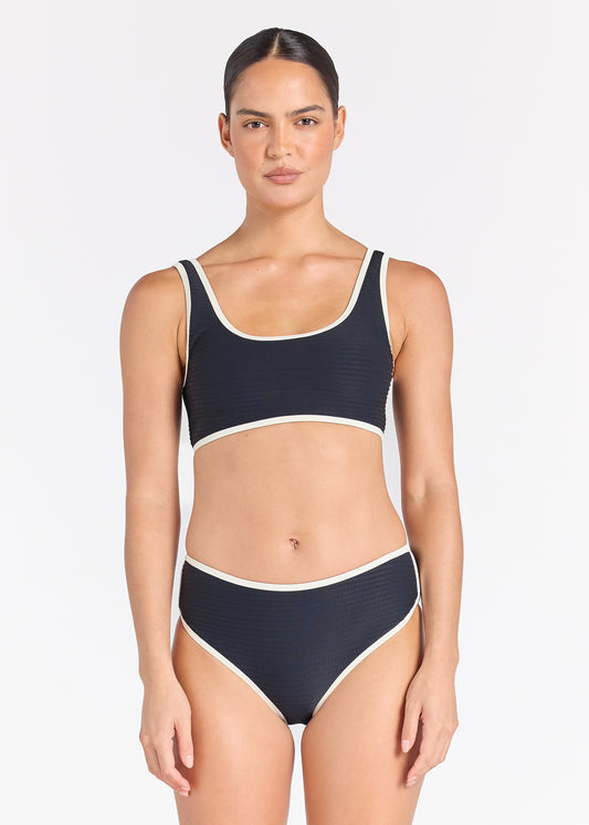 Poolside Surf Bikini Top - Black