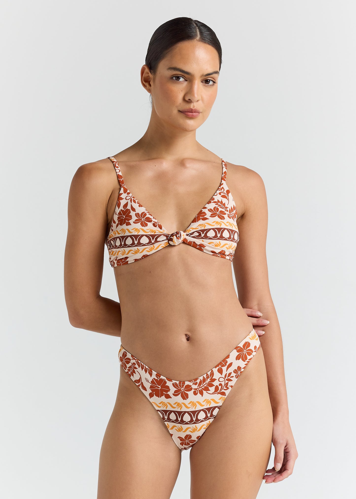 Samoa High Cut Cheeky Bikini Bottom - Seashell