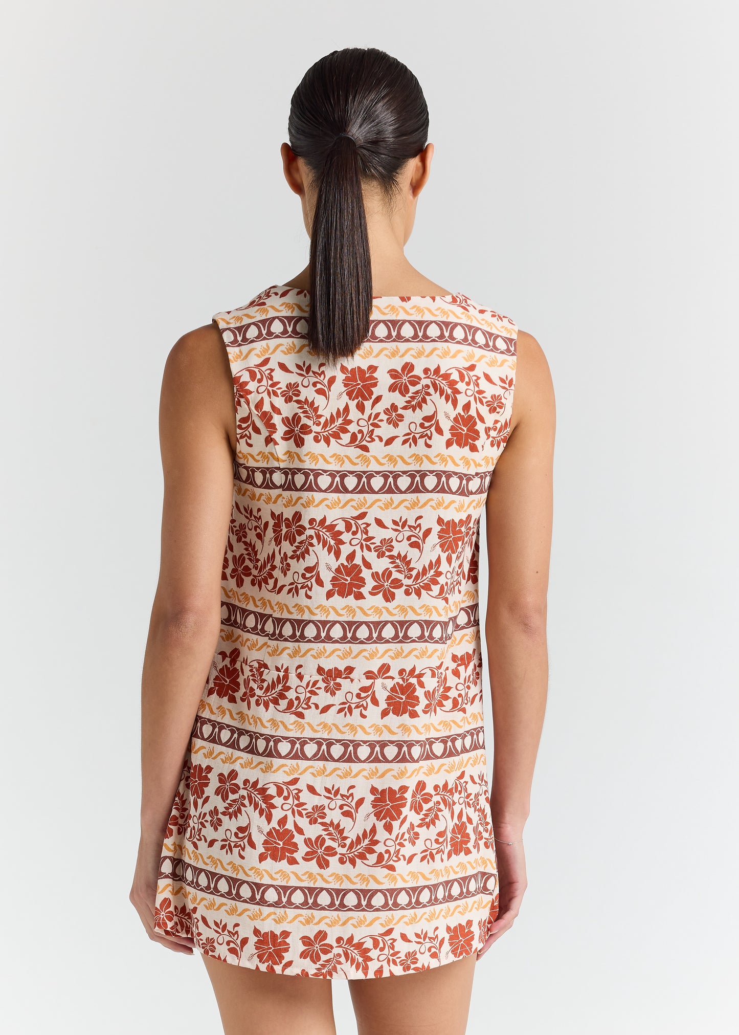 Samoa V Button Up Dress - Seashell