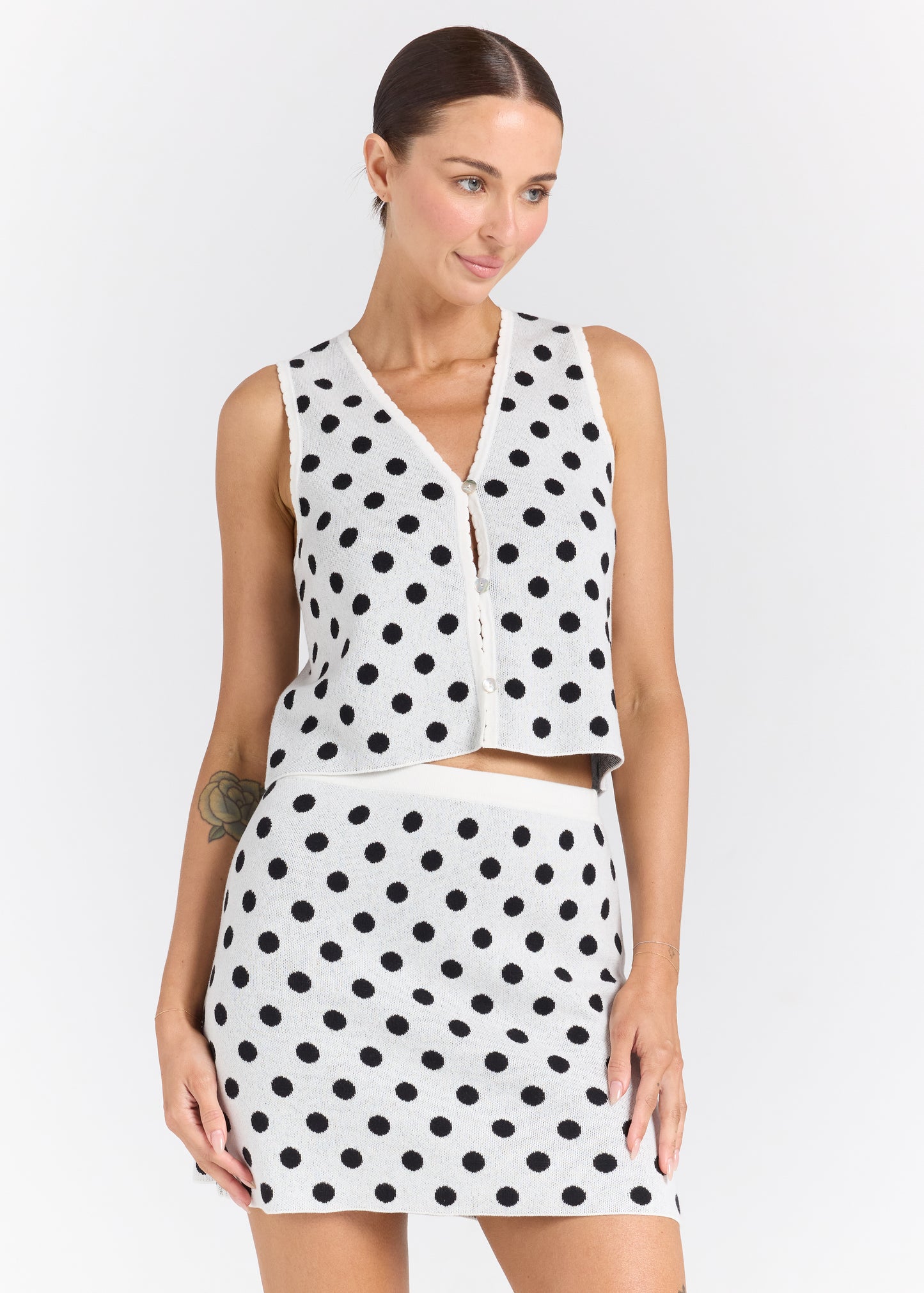 Seaside Knit Mini Skirt - Vanilla