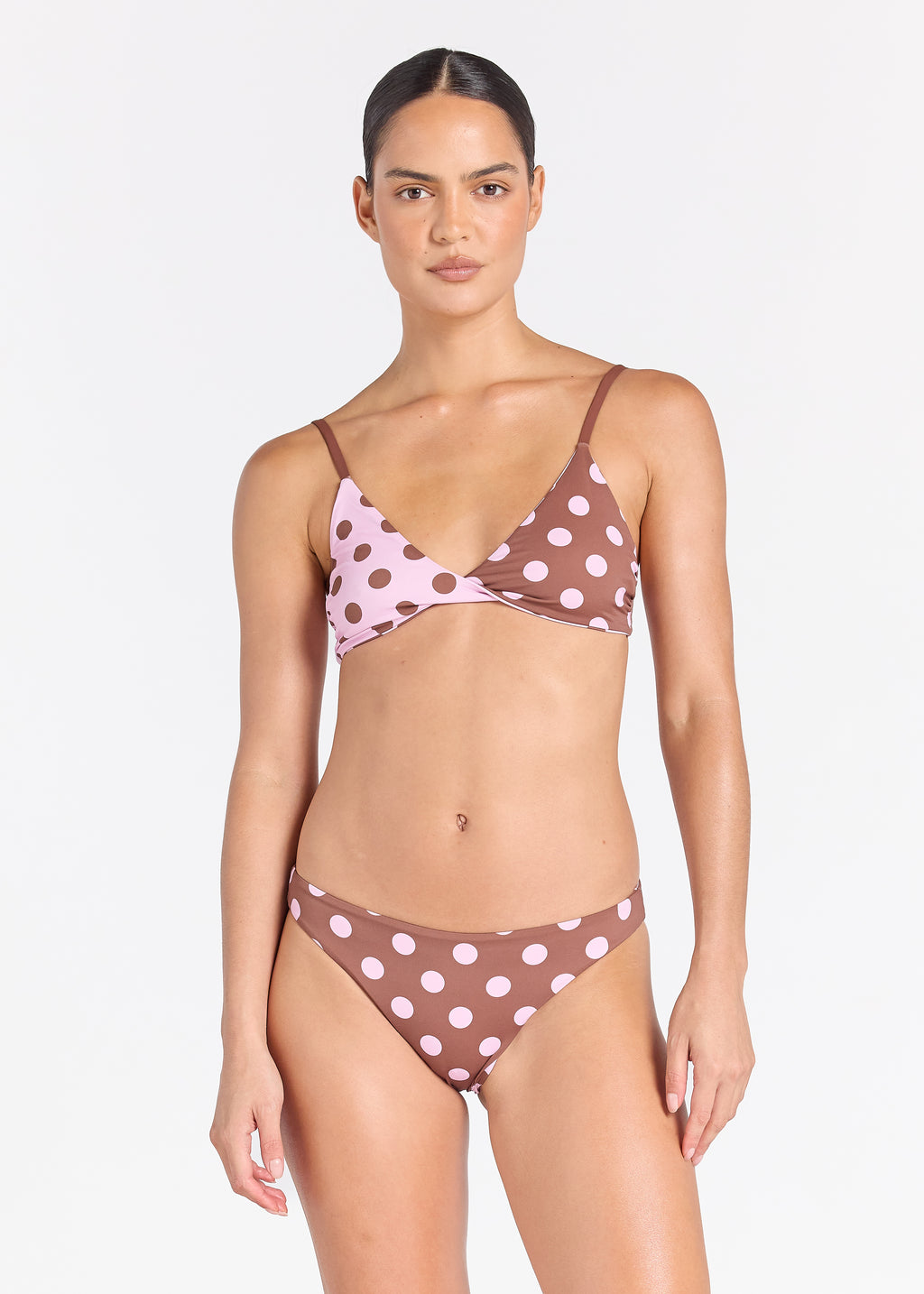 Seaside Tiki Bikini Top - Mauve