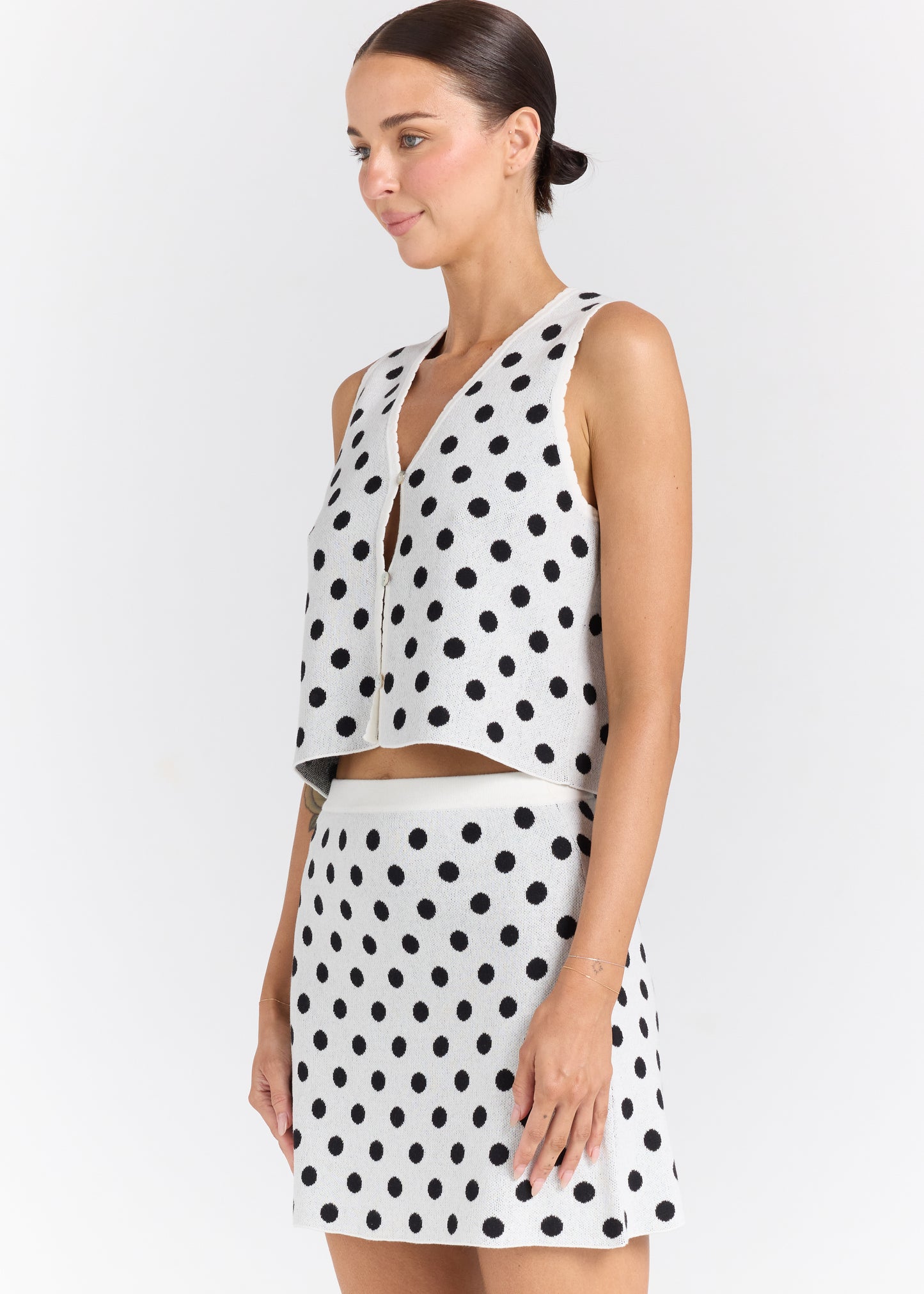 Seaside Knit Mini Skirt - Vanilla