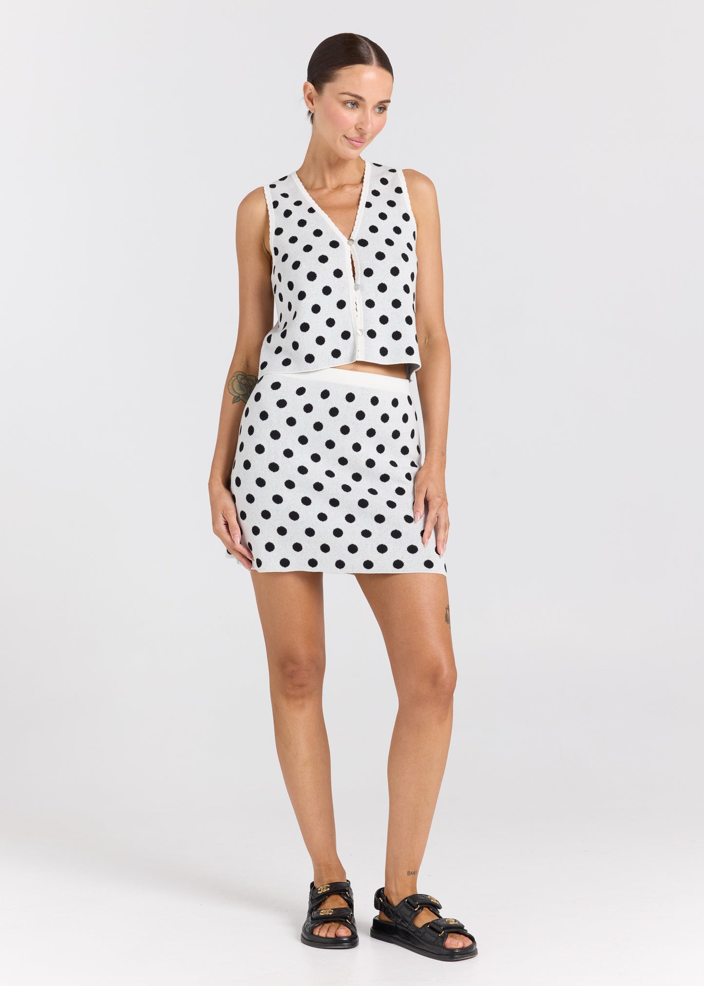 Seaside V Knit Top - Vanilla