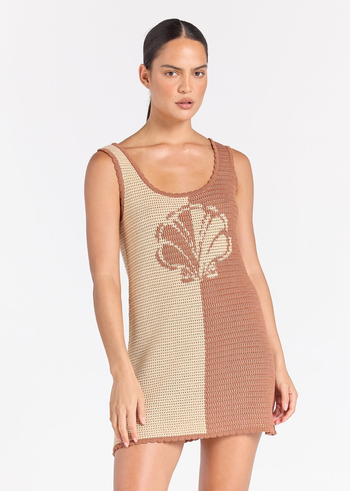 Shell Beach U Crochet Knit Dress - Sand