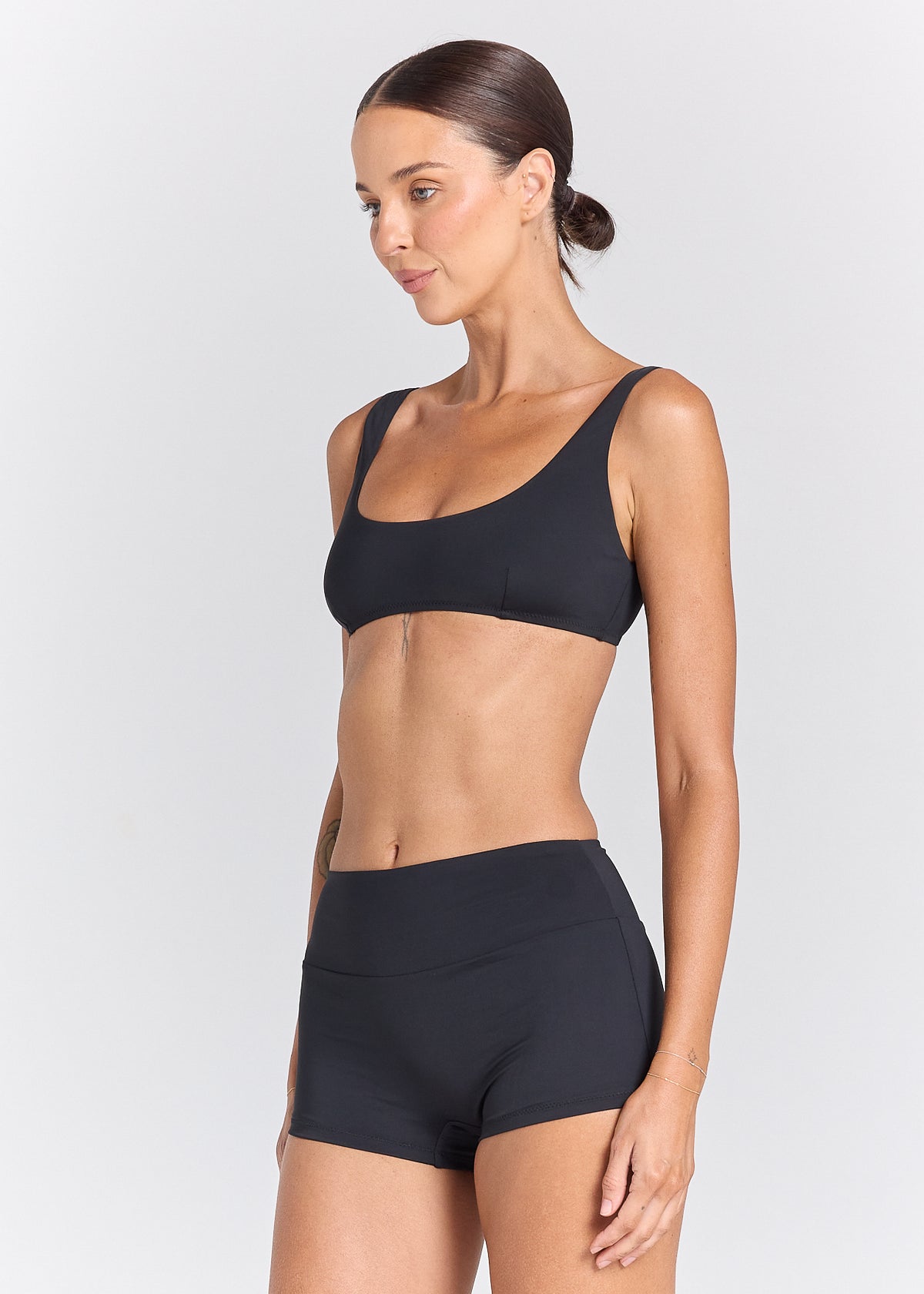 Essentials Surf Bikini Bottom - Black Sand