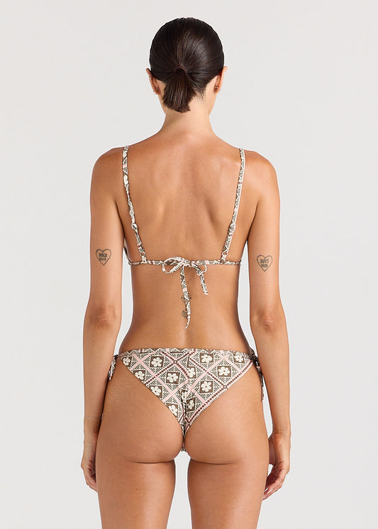 Stella Skimpy String Tie Bikini Bottom - Coconut