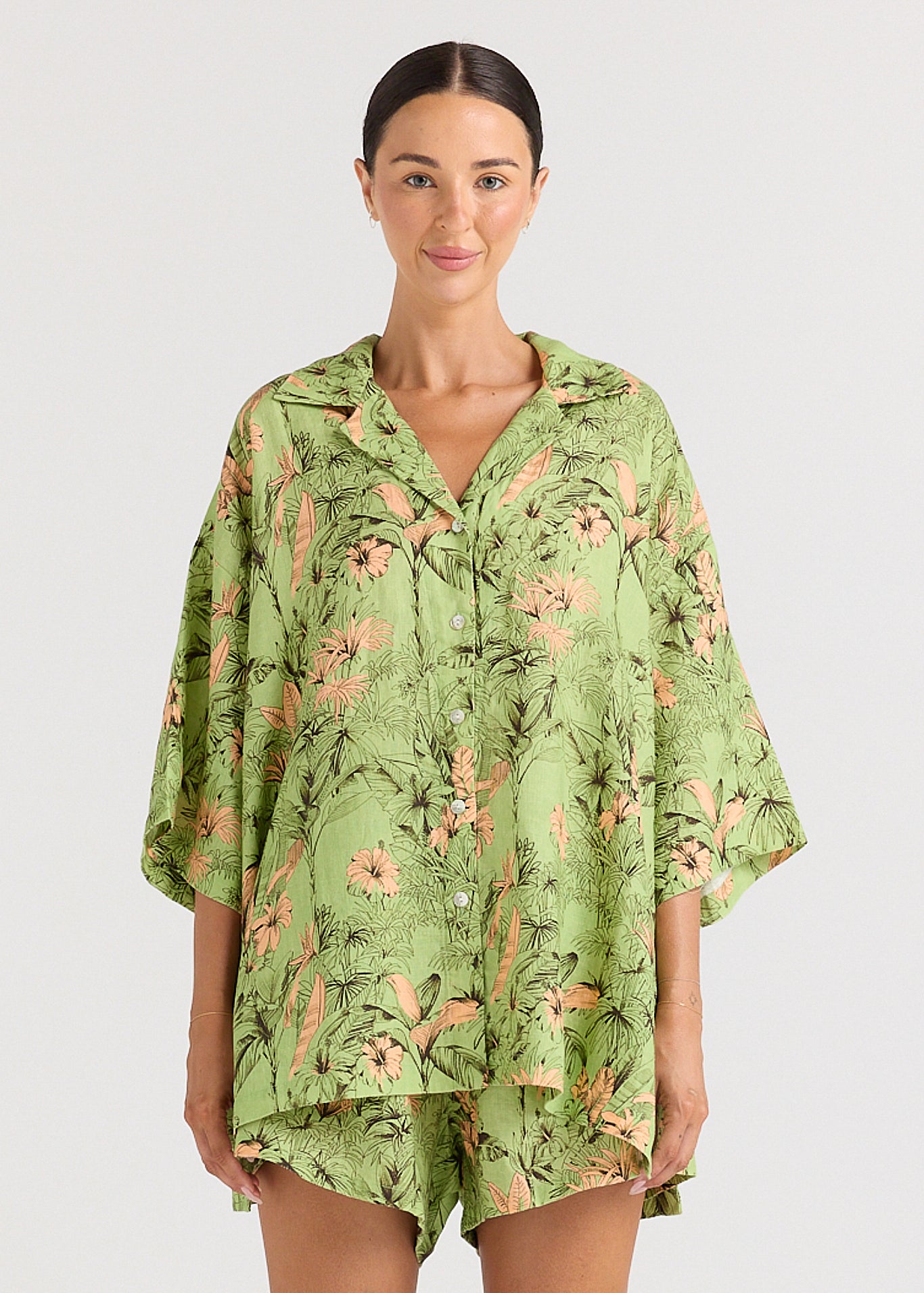 Tropico 100% Linen Over Shirt - Margarita