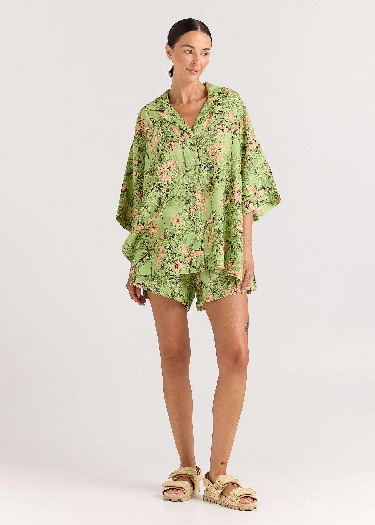 Tropico 100% Linen Over Shirt - Margarita