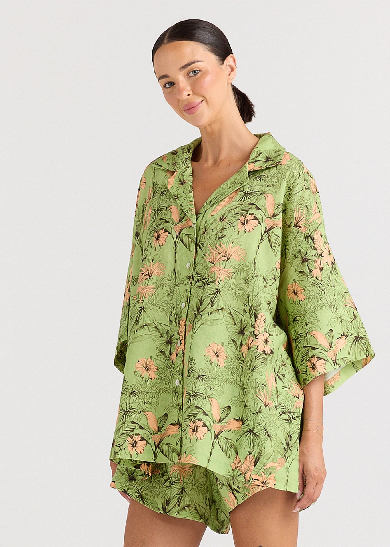 Tropico 100% Linen Over Shirt - Margarita