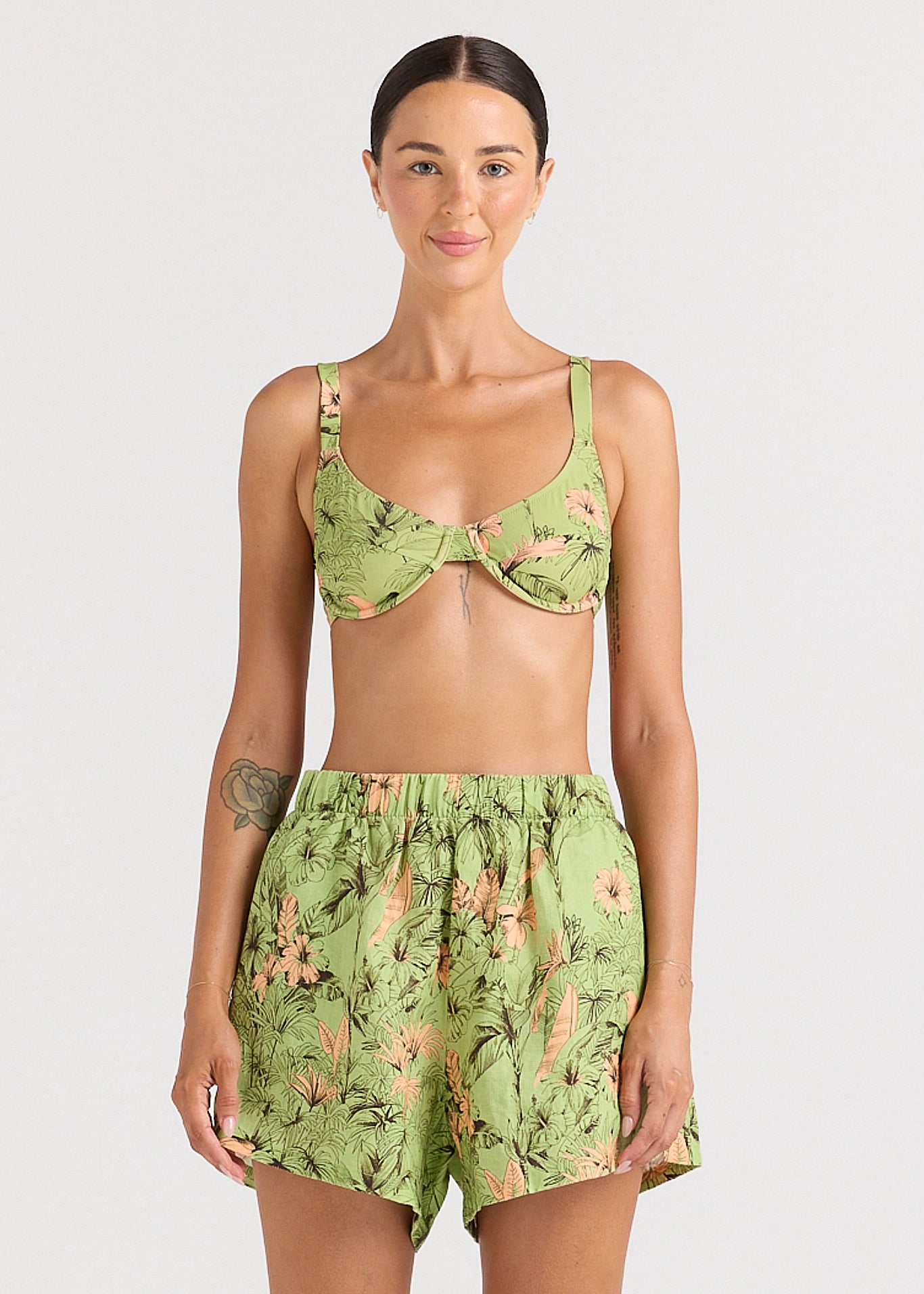 Tropico 100% Linen Slit Short - Margarita
