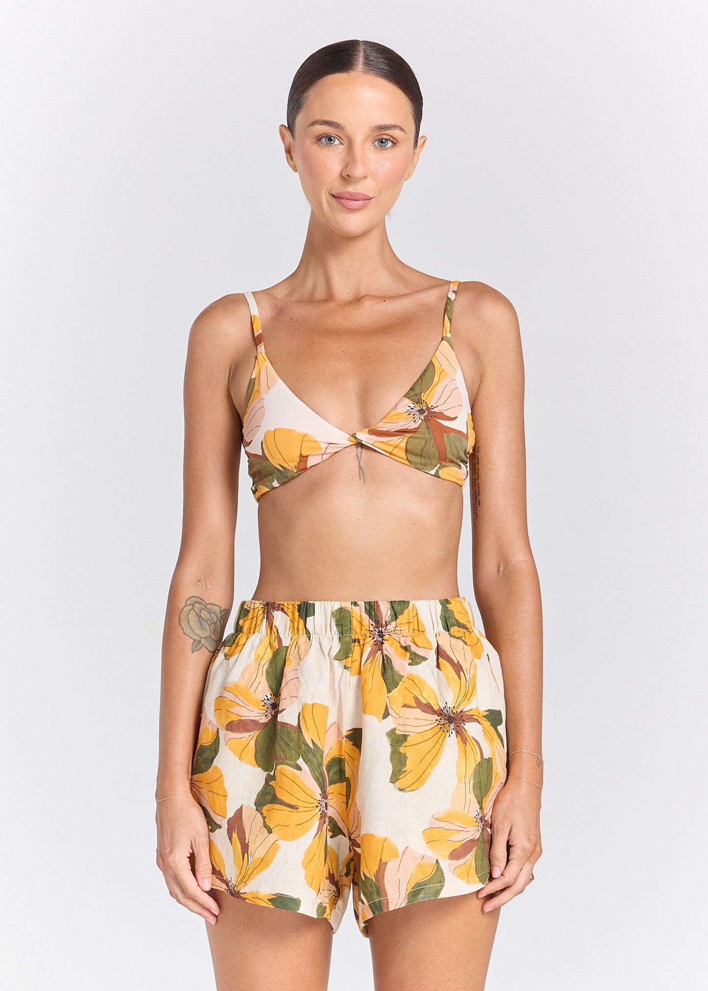 Tropics 100% Linen Resort Short - Marigold