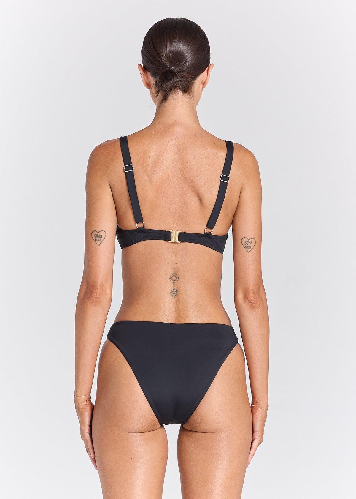 Essentials Tropics Bikini Bottom - Black Sand