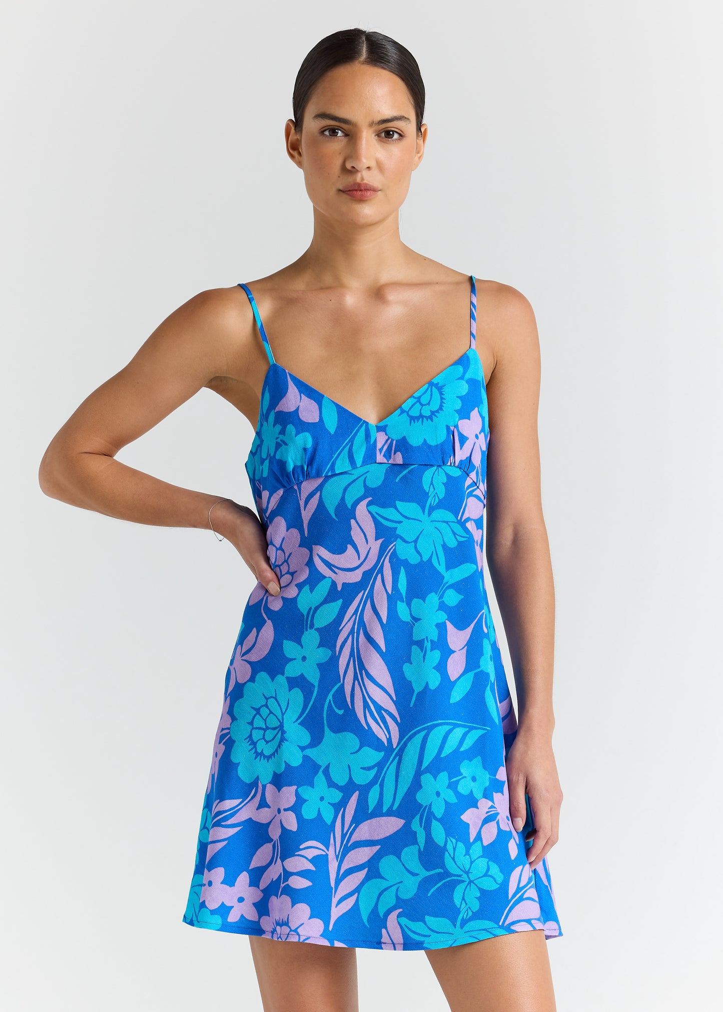 Vanuatu Slip Bias Dress - Ocean
