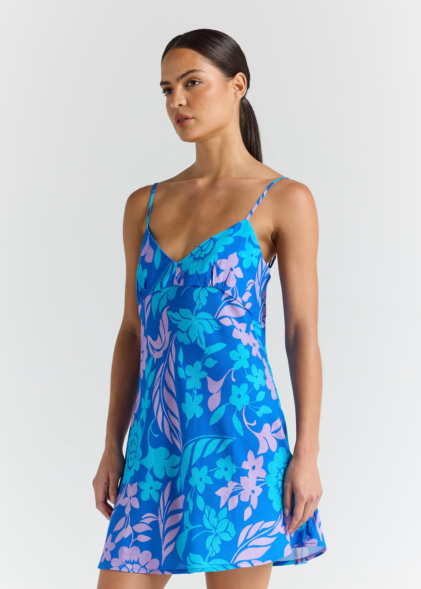 Vanuatu Slip Bias Dress - Ocean